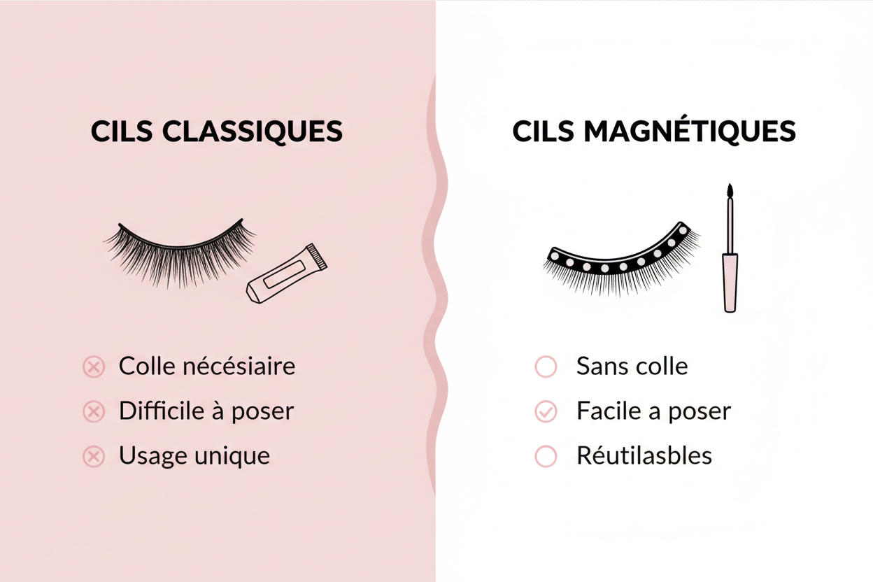 Comparatif Cils Classiques vs Cils Magnétiques