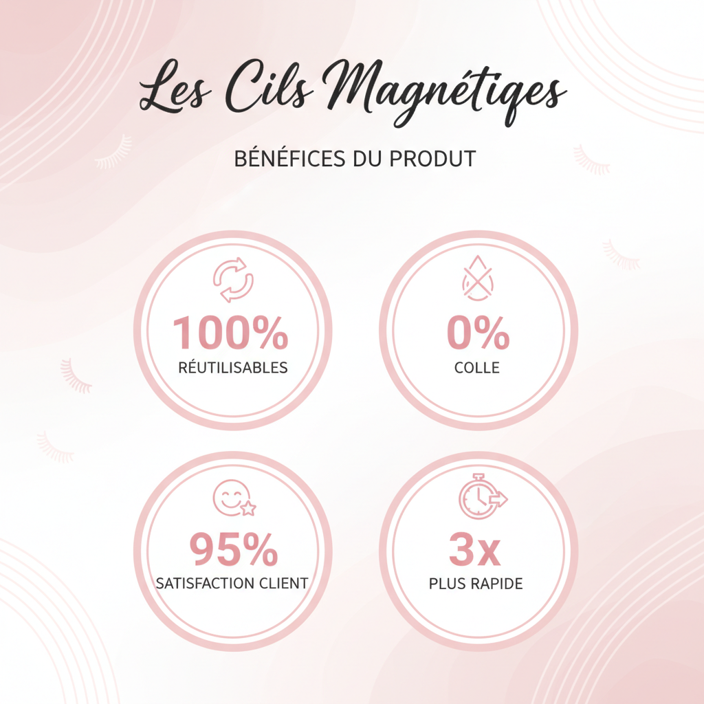 Statistiques cils magnétiques - Pourcentages